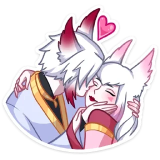 Sticker Мари и Хидэ @colored_emotions - 9