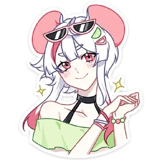 Sticker Мауси и Рен на каникулах @colored_emotions - 2