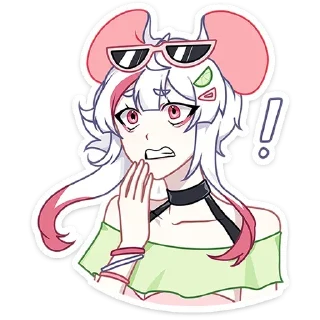 Sticker Мауси и Рен на каникулах @colored_emotions - 7