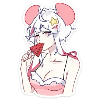 Sticker Мауси и Рен на каникулах @colored_emotions - 3