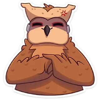 Sticker Совушка @colored_emotions - 11