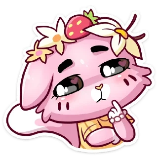 Стикер Клубничная Ванилька @colored_emotions - 11