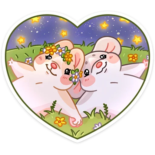 Sticker vk_warm_mice_hugs - 1