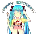Sticker Vocaloid:MIKU (HBD Narges) by Nezumi - 11