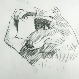 Sticker волк - 1