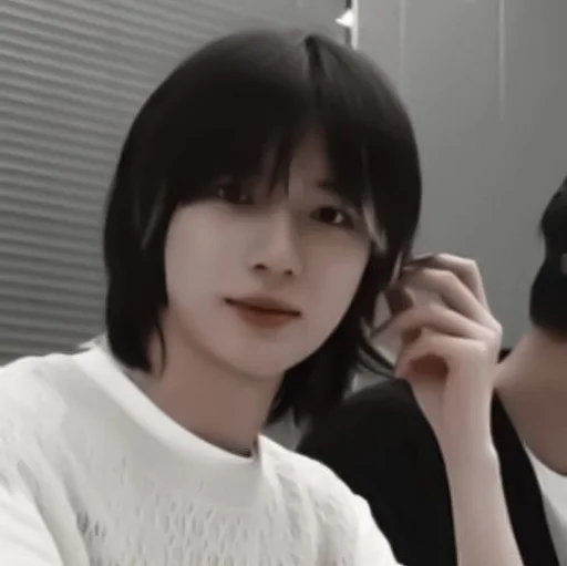 person human face bangs