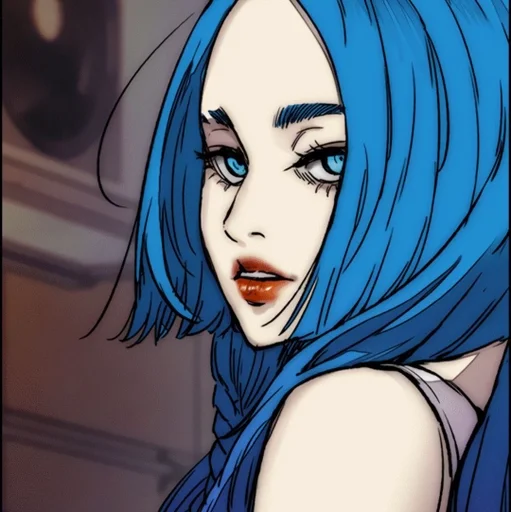 cartoon anime human face