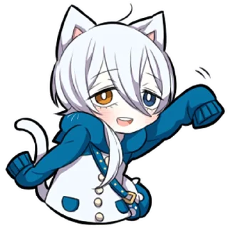 Sticker Белый котёнок ч.2 @nyasticks - 0
