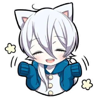Sticker Белый котёнок ч.2 @nyasticks - 10