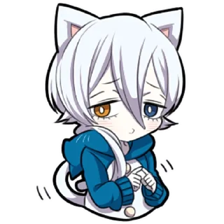 Sticker Белый котёнок ч.2 @nyasticks - 1