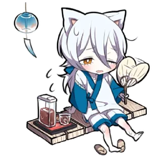 Sticker Белый котёнок ч.2 @nyasticks - 3