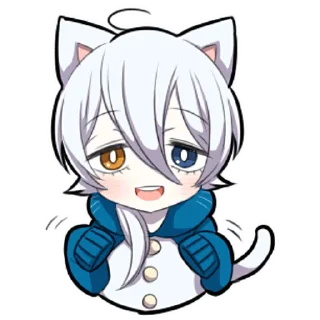 Sticker Белый котёнок ч.2 @nyasticks - 9