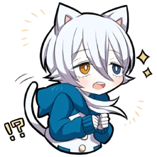 Sticker Белый котёнок ч.2 @nyasticks - 4