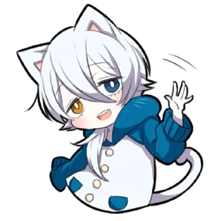 Sticker Белый котёнок ч.2 @nyasticks - 11