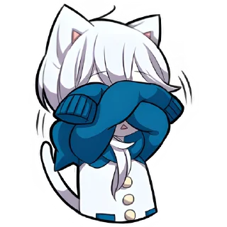 Sticker Белый котёнок 3 @Nyasticks - 0
