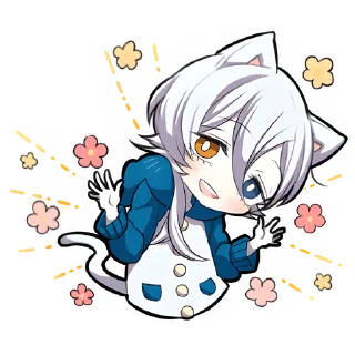 Sticker Белый котёнок 3 @Nyasticks - 7