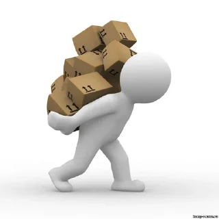 Стикер белые человечки 3d - 2