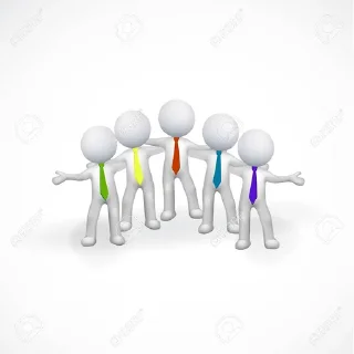 Стикер белые человечки 3d - 3