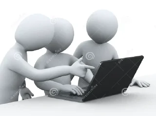 Стикер белые человечки 3d - 11