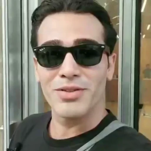 person goggles selfie