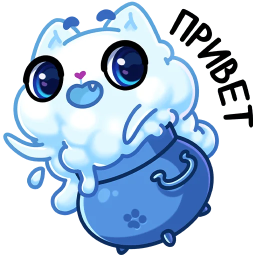Стикер Зимний Котялок (@TgSticker) - 10