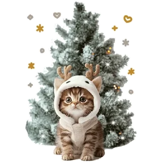 Стикер Зимние котики @Nyasticks - 3