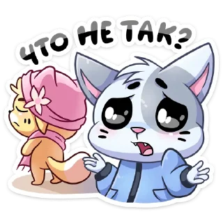 Стикер Зимние Бисквит и Ванилька @stickers_vk - 2