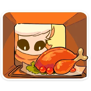 Стикер Зимние Нимб и Рожки :: @stickroom - 0