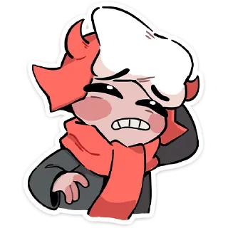 Стикер Зимние Нимб и Рожки :: @stickroom - 8