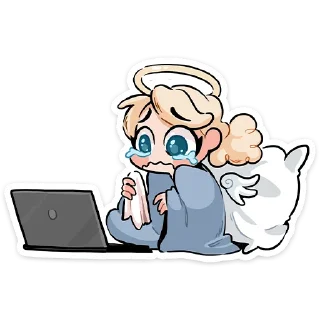 Стикер Зимние Нимб и Рожки :: @stickroom - 7