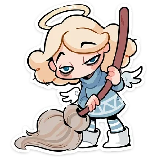 Стикер Зимние Нимб и Рожки :: @stickroom - 2