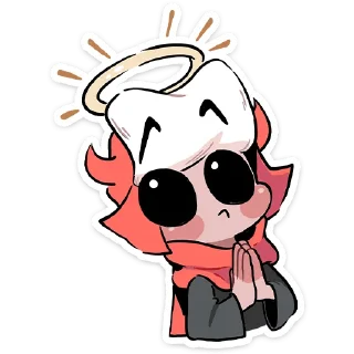 Стикер Зимние Нимб и Рожки :: @stickroom - 6