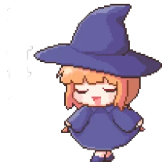 Sticker 마녀 ꉂ૮₍ ᵔᗜᵔ* ₎ა @suncolor - 5