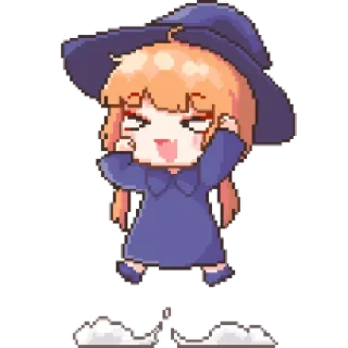 Sticker 마녀 ꉂ૮₍ ᵔᗜᵔ* ₎ა @suncolor - 9