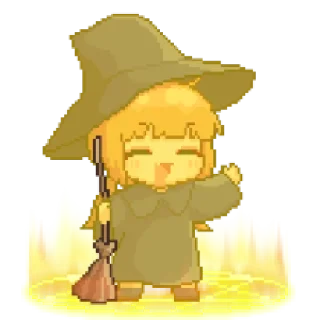 Sticker 마녀 ꉂ૮₍ ᵔᗜᵔ* ₎ა @suncolor - 1