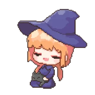 Sticker 마녀 ꉂ૮₍ ᵔᗜᵔ* ₎ა @suncolor - 3