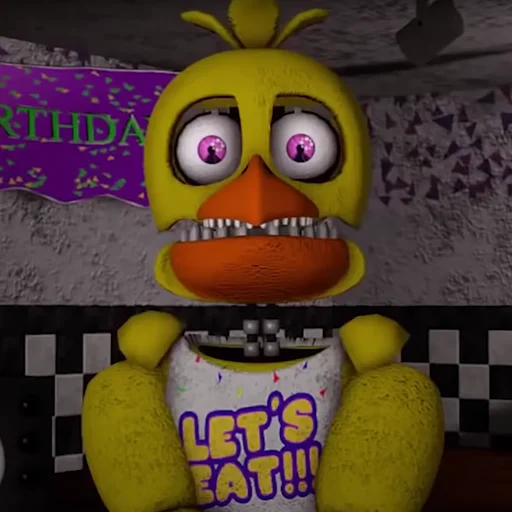 Sticker Unwithered/Withered Chica by @fnafwillie - 6