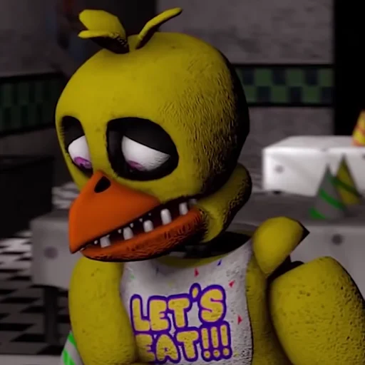 Sticker Unwithered/Withered Chica by @fnafwillie - 2