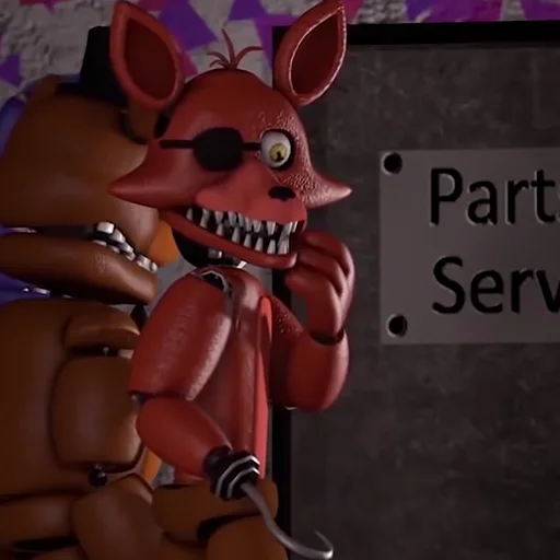 Стикер Unwithered/Withered Foxy by @fnafwillie - 2