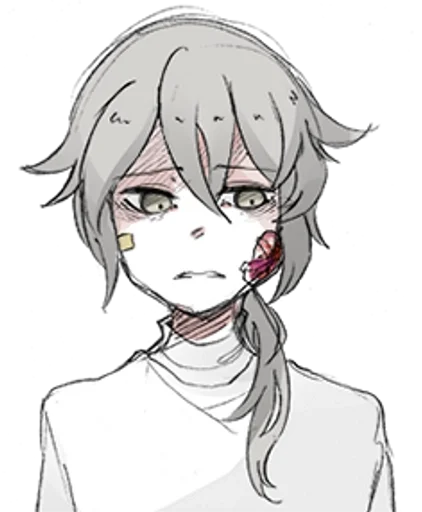 эскиз аниме иллюстрация