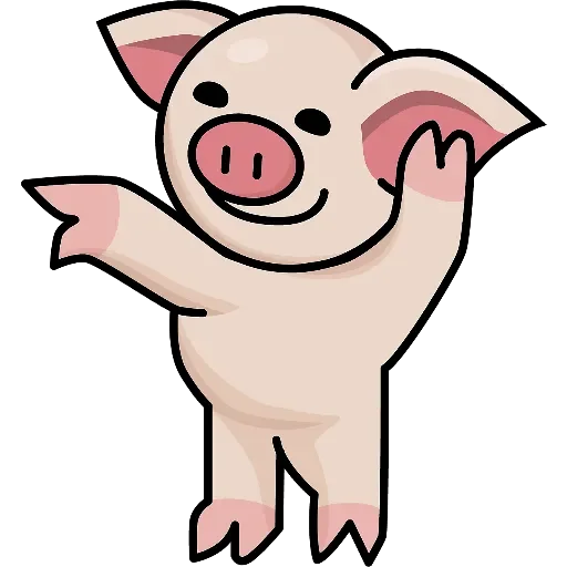 свинья фигура животного клипарт