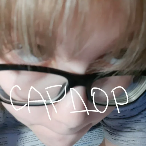 eyewear handwriting person