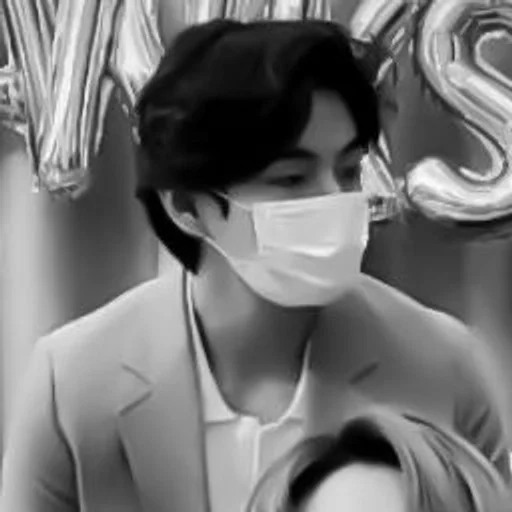 cartoon black and white person