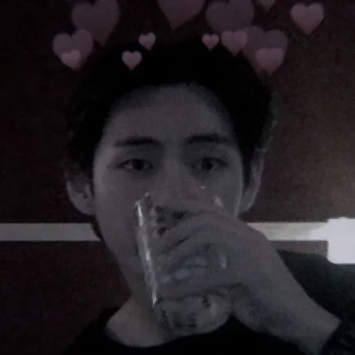 human face person soft drink