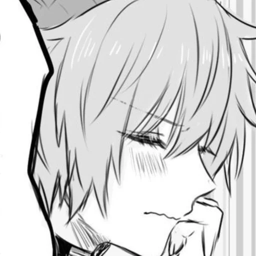 эскиз аниме иллюстрация