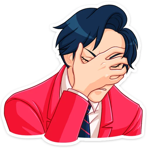 human face illustration anime