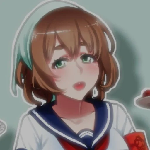 cartoon anime human face