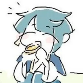 Стикер син цюшка - 4