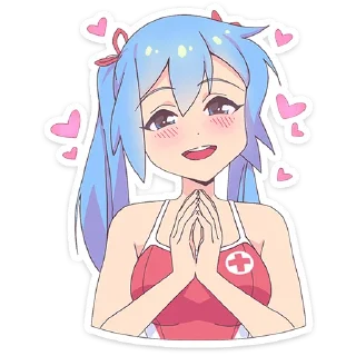 Sticker Юко от @TgSticker - 3