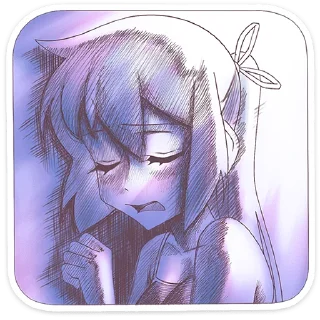 Sticker Юко от @TgSticker - 7